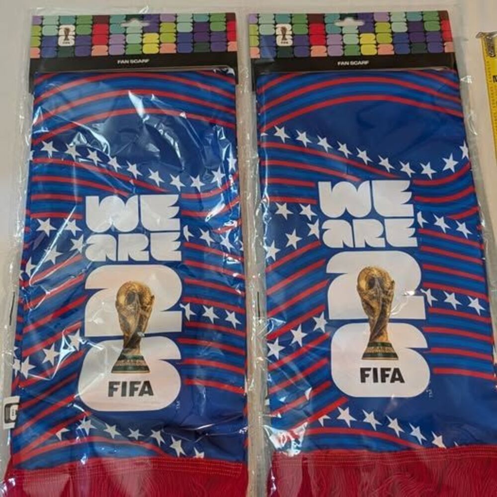 Lot of 2 Official FIFA World Cup 2026 USA Fan Scarves We Are 26 New Sealed Pair